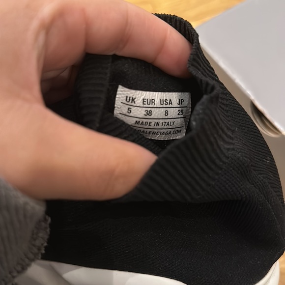 Balenciaga Speed Runner slip on sneaker with lime green sole. - Picture 4 of 6